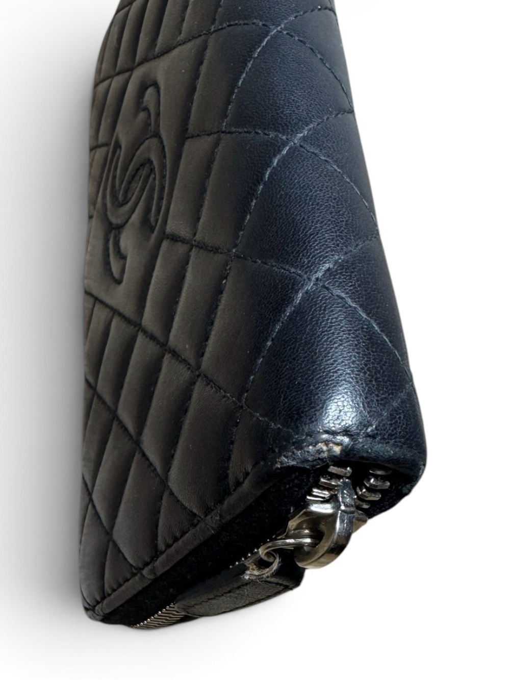 Chanel Matelassé Lambskin Leather Long Wallet Black - Picture 13 of 16